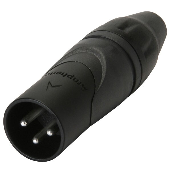 Main product image for Amphenol AX3MB Male XLR Connector Black 092-0112